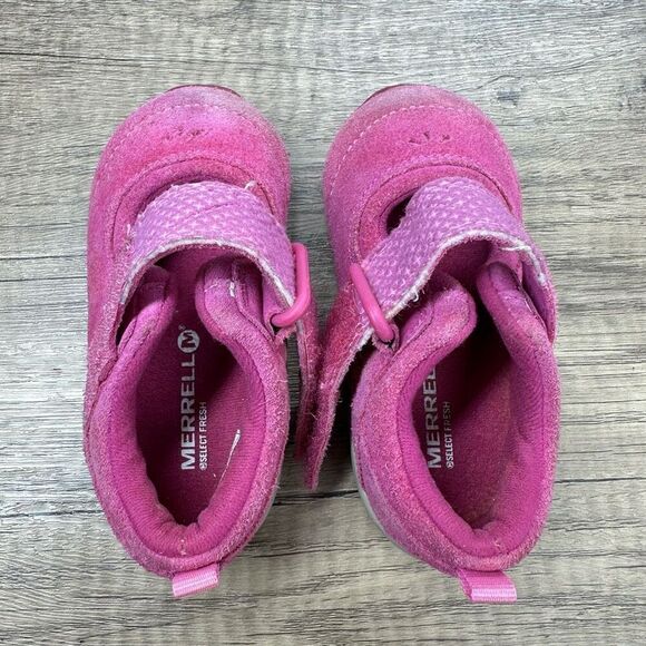 Merrell~Toddler Girl’s~Jungle Moc Burst 2 Pink Flower Shoes~Size 5 - Picture 7 of 10